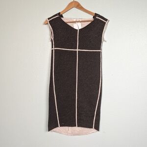 NWT Lacoste sleeveless grey block sweatsuit dress